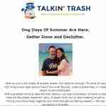 Screenshot of Trash and Stash July 2022 newsletter