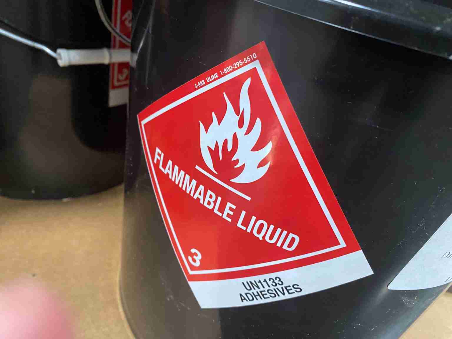 Flammable product that needs to be removed from a warehouse.
