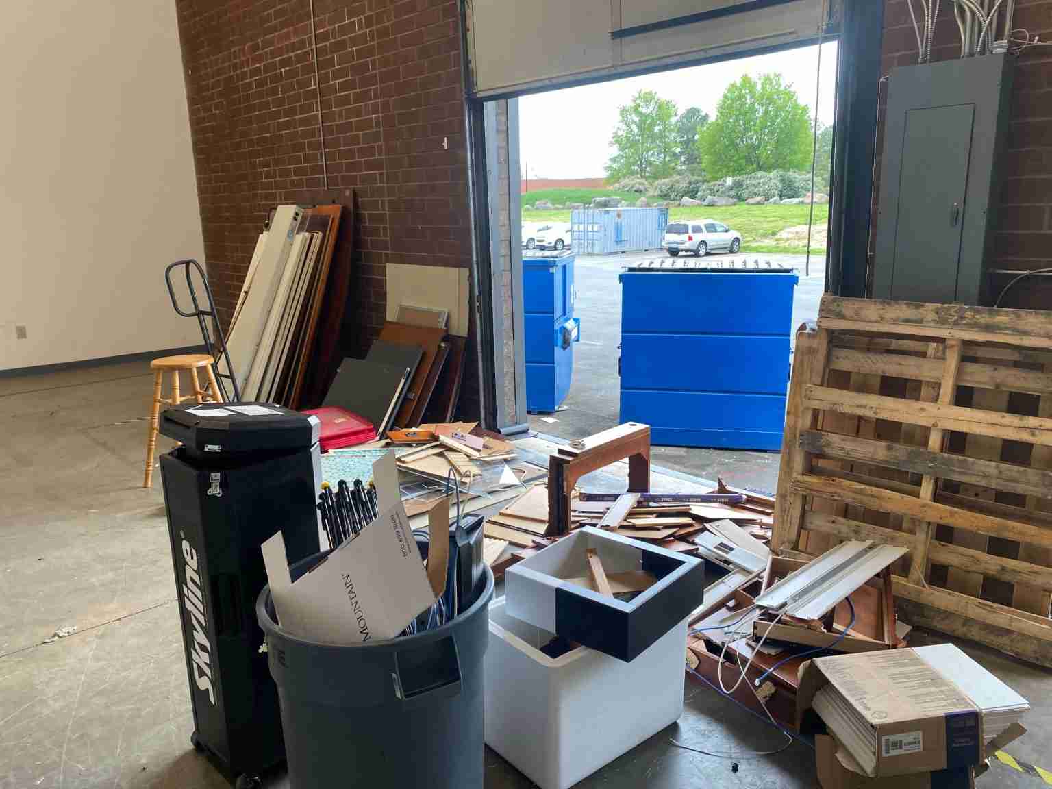 junk removal following an office move