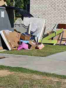 Bulk waste removal outside dumpster