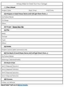 downloadable garage cleanout checklist